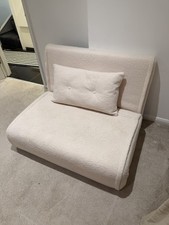 Cream Boucle Single Sofa Bed