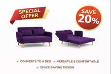 ROXY Sofa Bed 2 Seater Fabric